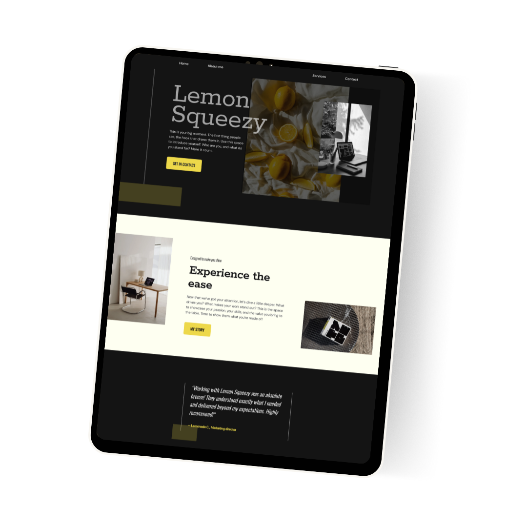 Lemon Squeezy - ZZP Website template