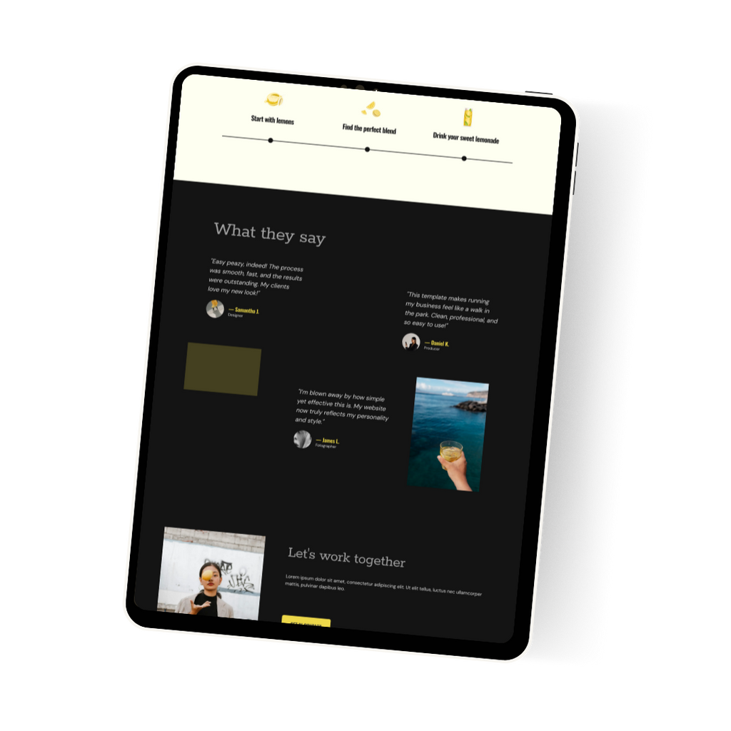 Lemon Squeezy - ZZP Website template