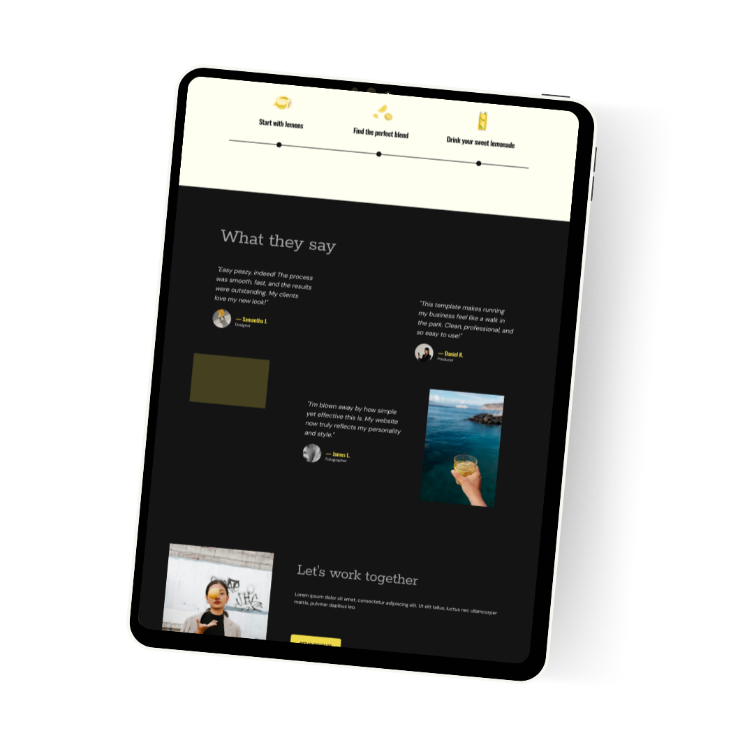 Lemon Squeezy - ZZP Website template